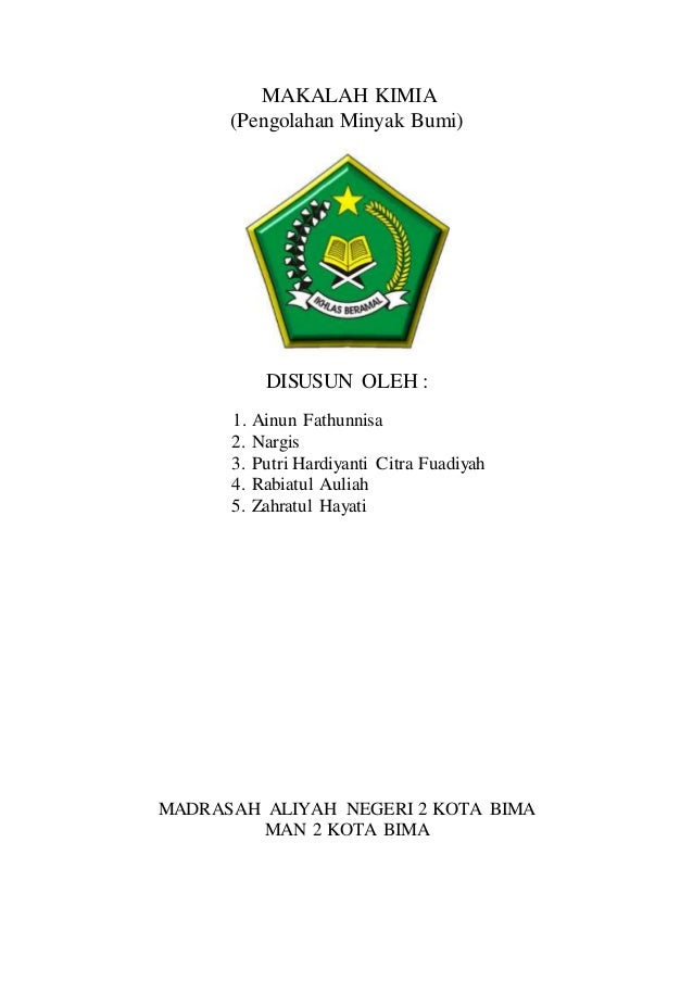 Makalah kimia tentang pengolahan minyak bumi