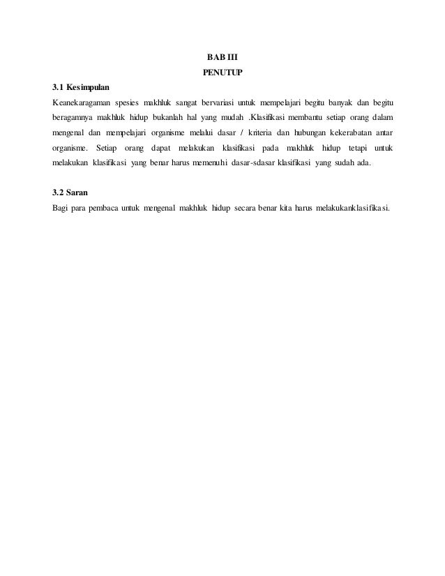 Makalah Klasifikasi Hewan Dan Tumbuhan