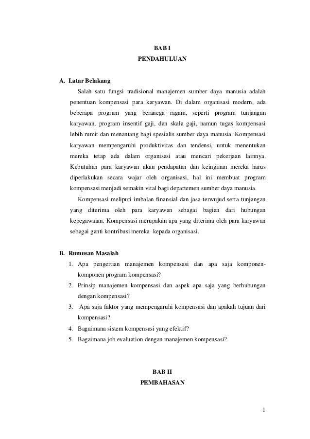 Makalah Kompensasi Isi