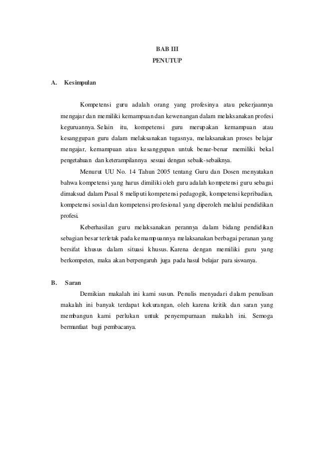 Contoh Makalah Tentang Kompetensi Kepribadian Guru Seputaran Guru