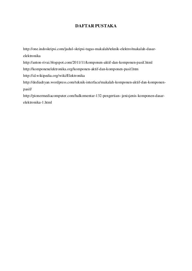 Contoh Makalah Teknik Elektro Terbaru
