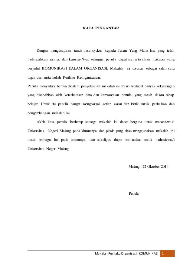 Makalah Hambatan Komunikasi Dalam Organisasi Contoh Makalah