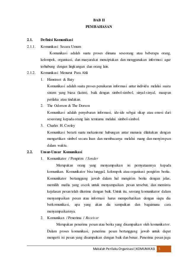 Makalah komunikasi dalam organisasi