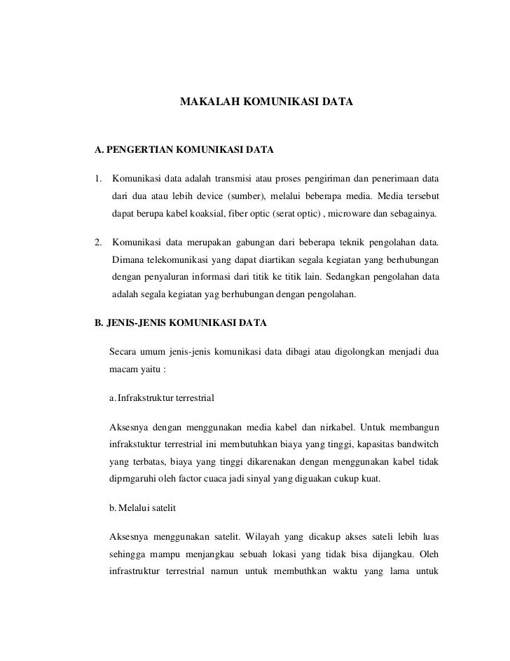 Makalah Komunikasi Data