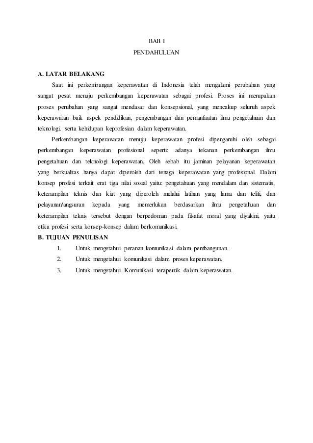 Makalah Komunikasi Terapeutik Makalah Komunikasi Terapeutik
