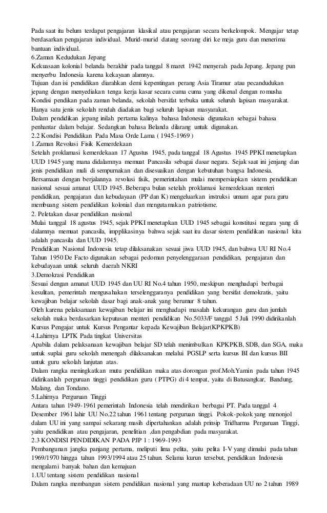 Makalah kondisi pendidikan di indonesia
