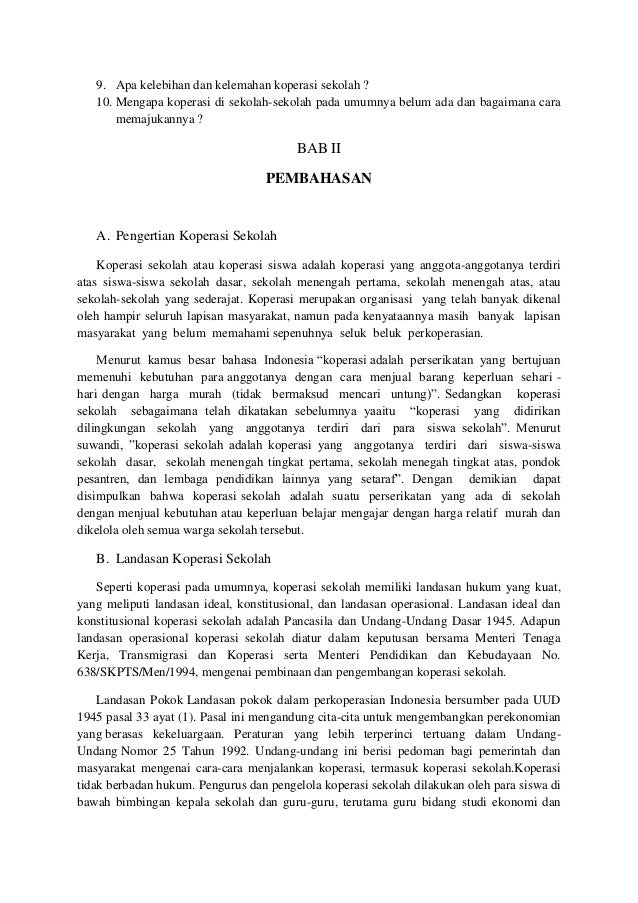 Karangan Faedah Koperasi Sekolah