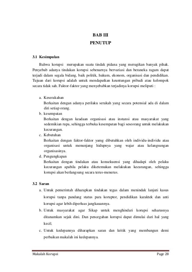 Makalah Masalah Korupsi Di Indonesia