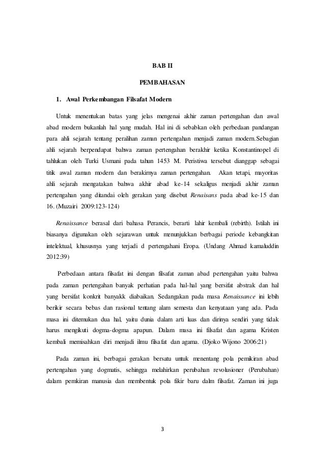 Makalahku Filsafat Modern