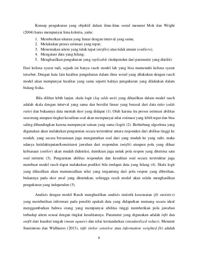 Rasch Model Untuk Penelitian Sosial Kuantitatif
