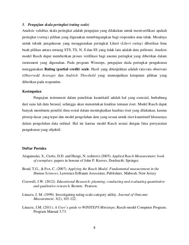Rasch Model Untuk Penelitian Sosial Kuantitatif