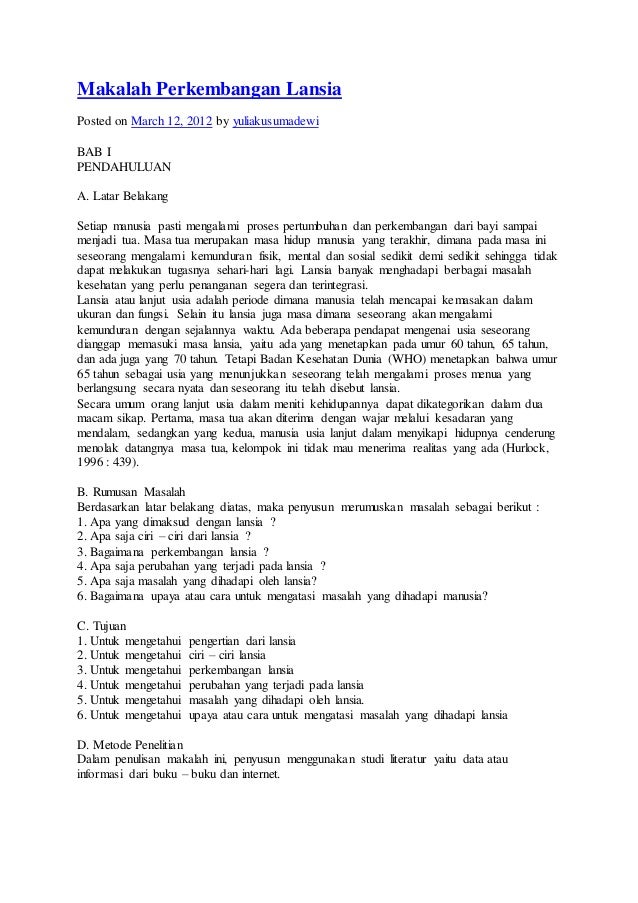 Lansia Adalah Pengertian Makalah Klasifikasi Dan Kesehatan