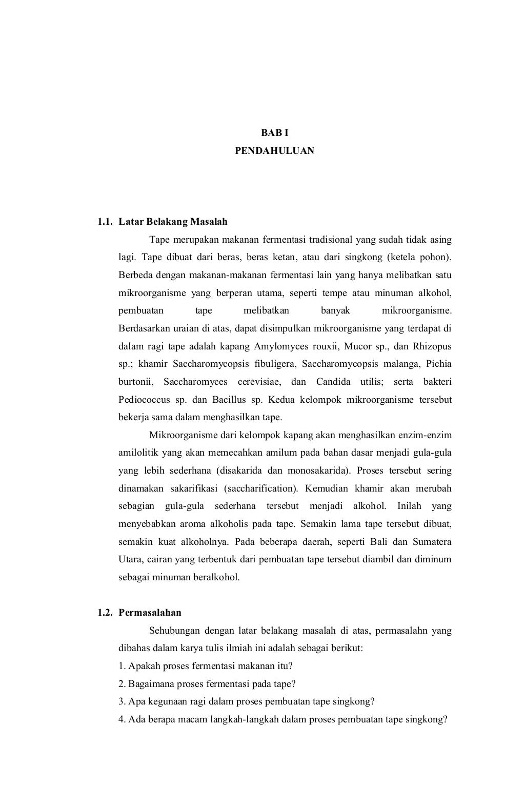 MAKALAH LAPORAN PEMBUATAN TEMPE