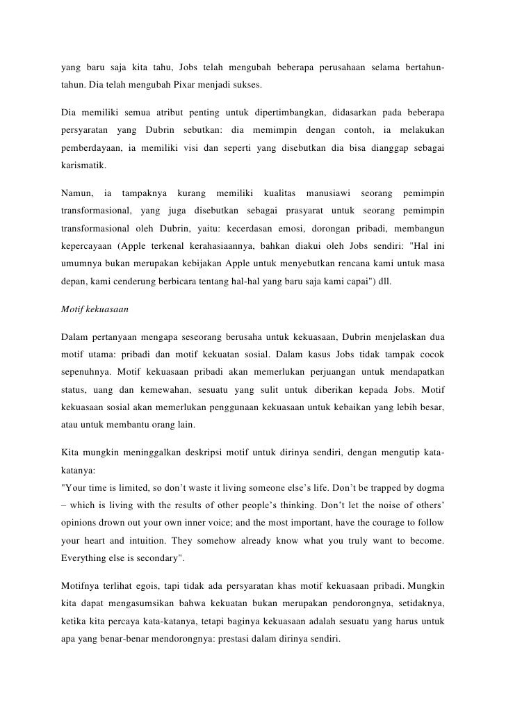 Contoh Makalah Studi Kasus Kepemimpinan Di Perusahaan