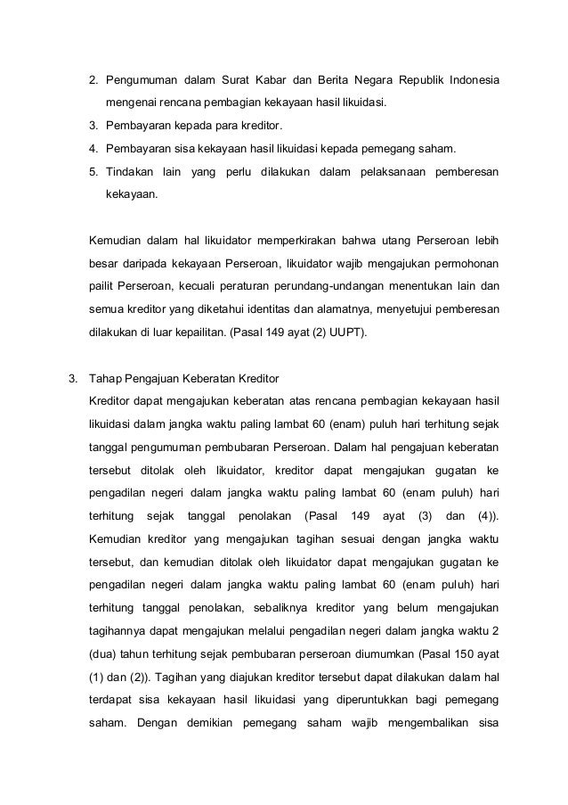 Makalah Likuidasi Persekutuan