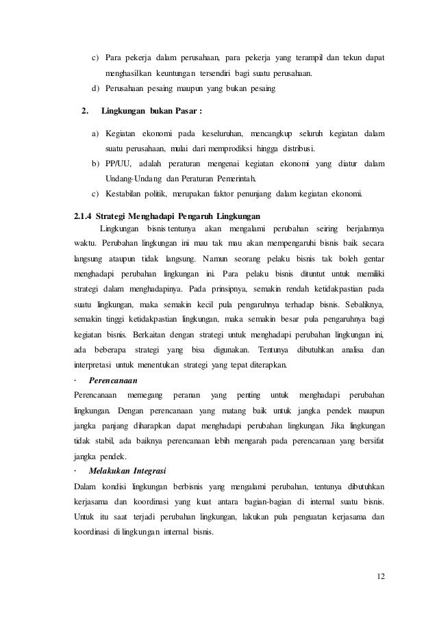 Makalah Lingkungan Bisnis Pengantar Bisnis