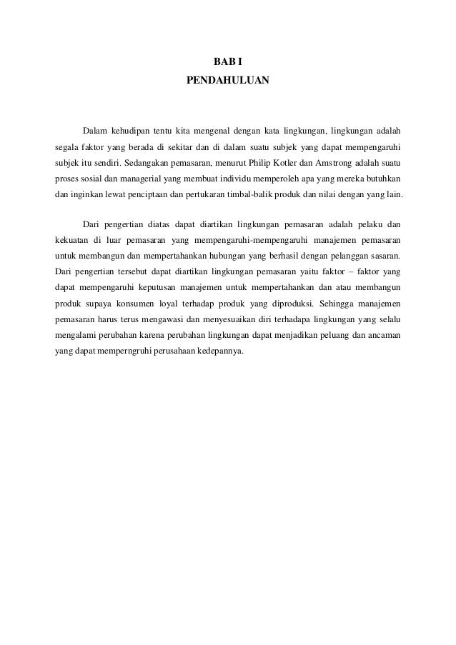 Makalah Lingkungan Pemasaran
