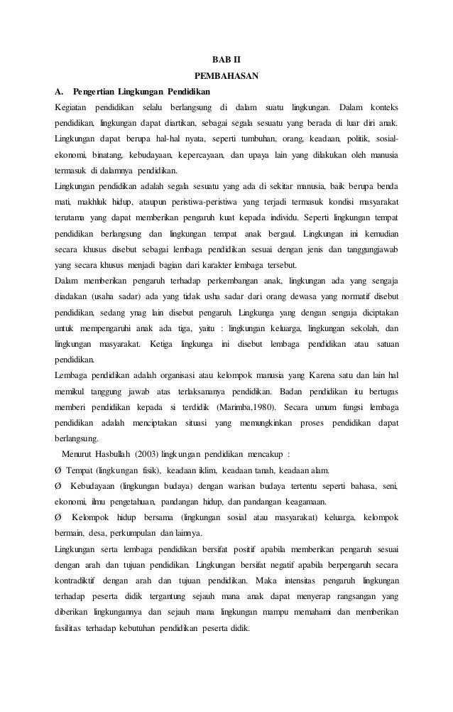 Makalah Lingkungan Pendidikan