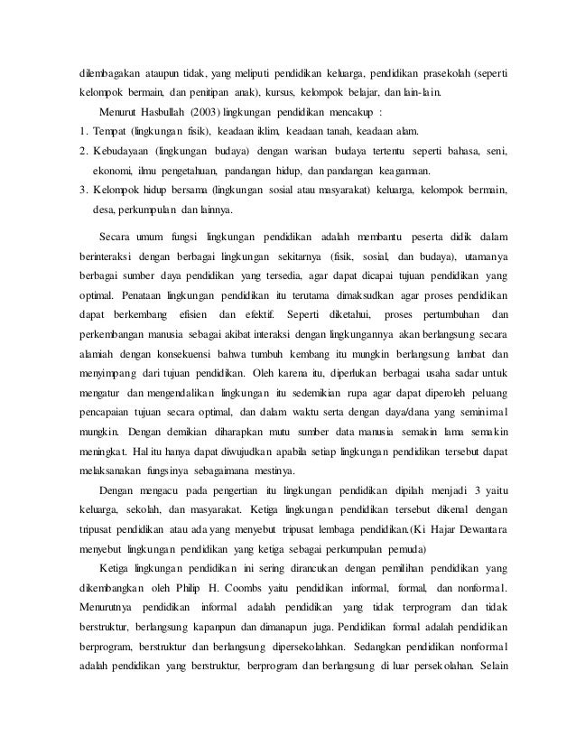 Makalah Lingkungan Pendidikan