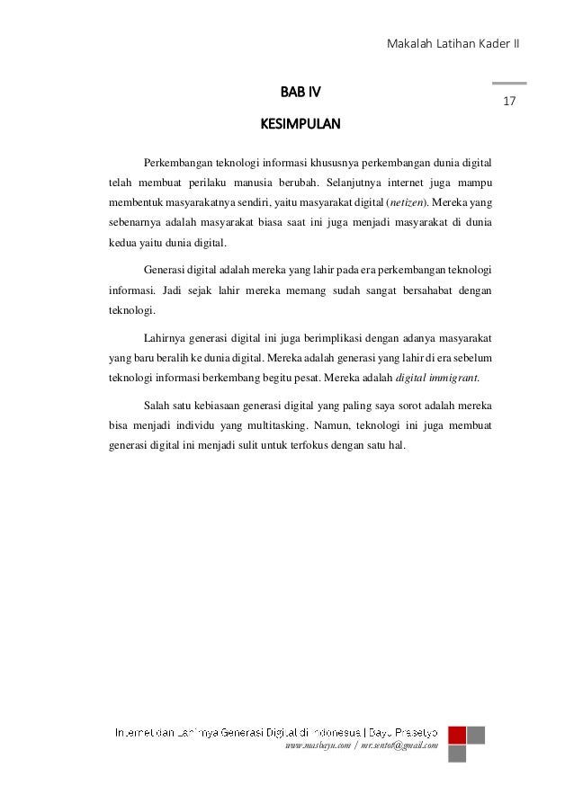 Makalah Lahirnya Generasi Digital Indonesia