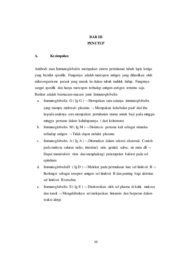 Makalah Macam Macam Imunoglobulin