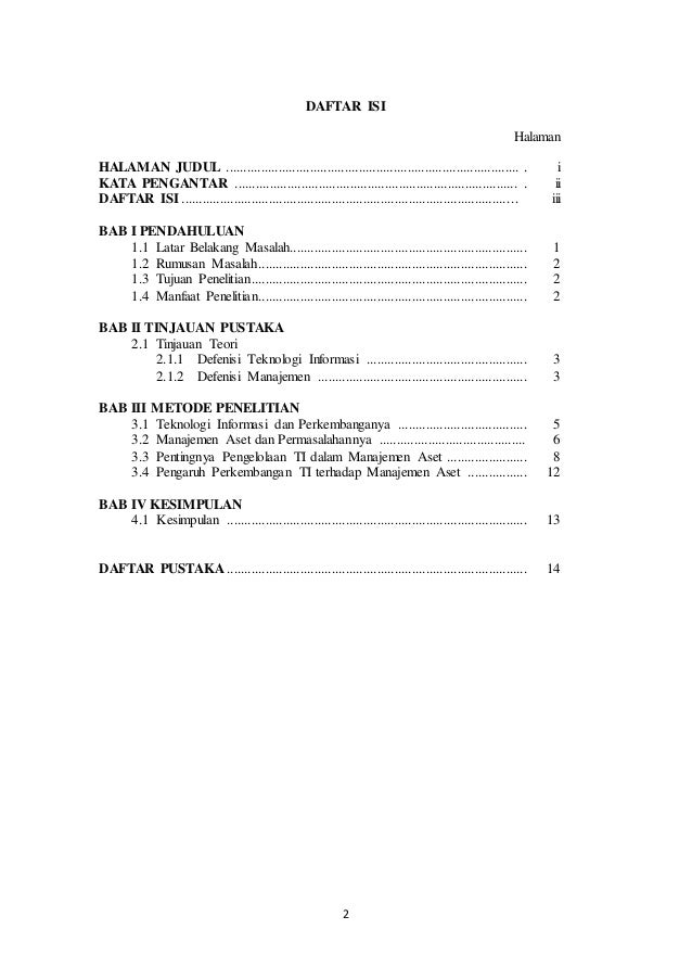 Makalah Manajemen Aset Pengaruh Teknologi Informasi Terhadap Manaje