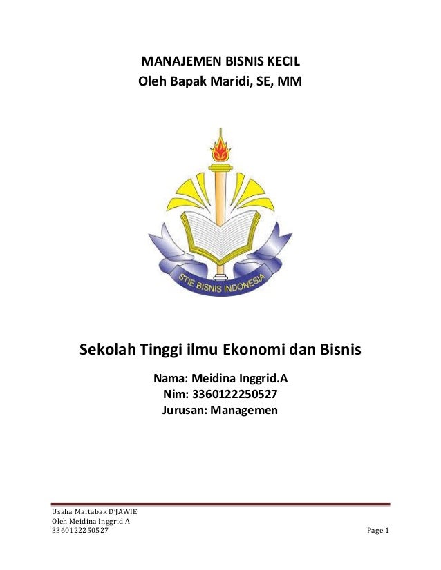 Contoh Makalah Manajemen Bisnis / Cover Makalah Manajemen Contoh Makalah Manajemen Bisnis / Cover Makalah Manajemen