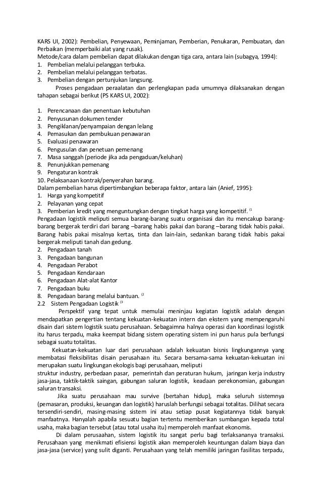 Makalah Manajemen Logistik Makalah Manajemen Logistik