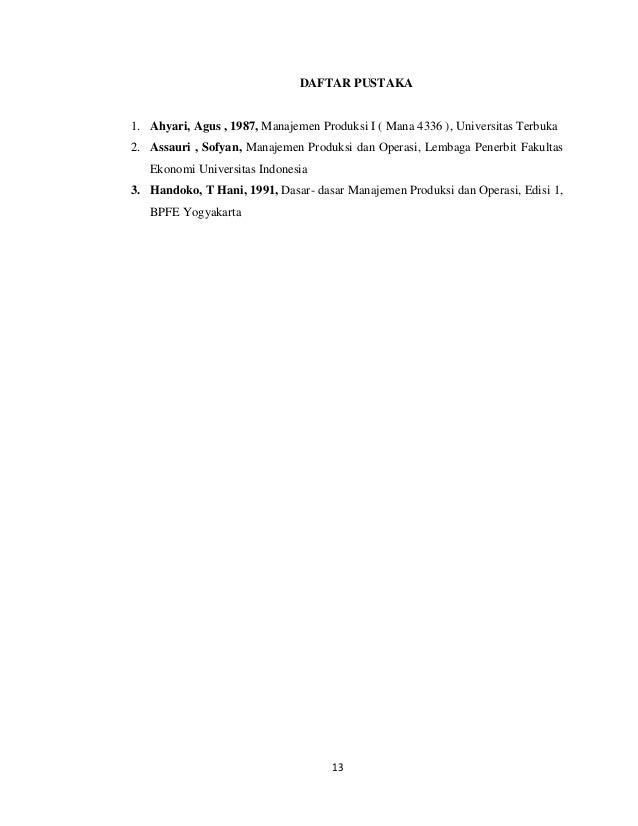 Makalah Manajemen Operasi