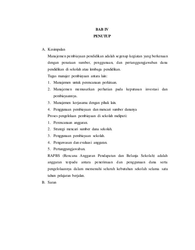 Makalah Manajemen Pembiayaan