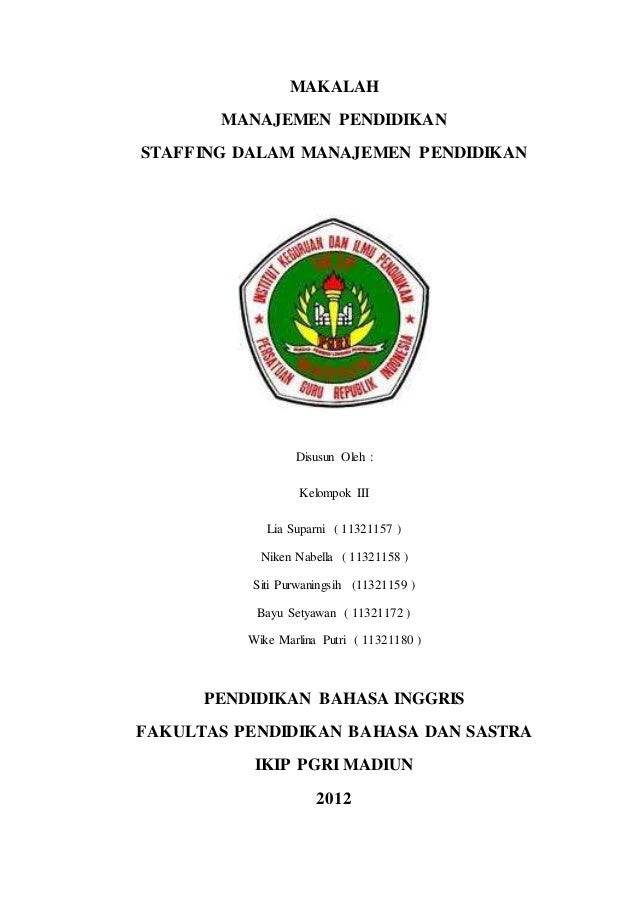Makalah Manajemen Pendidikan Staffing