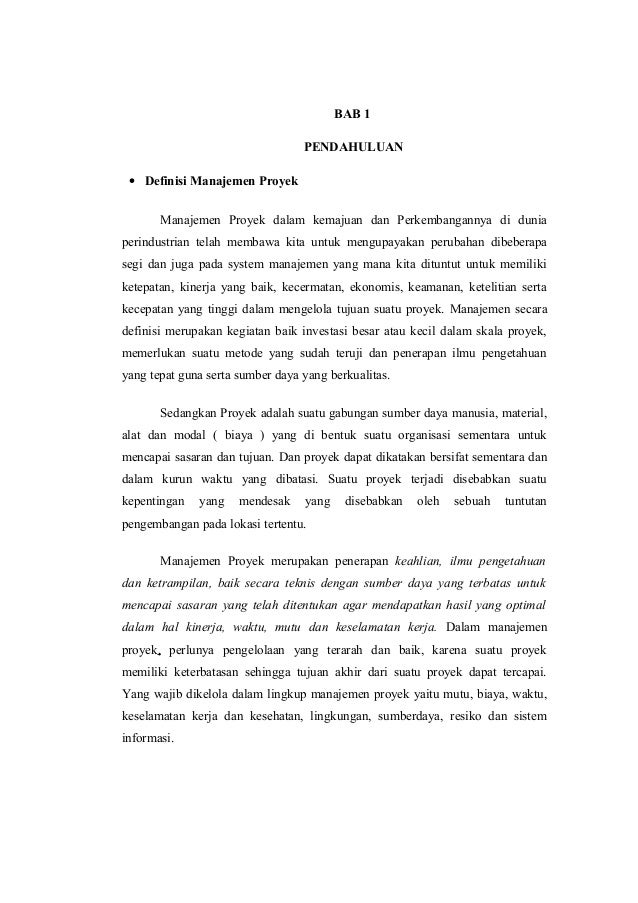 Makalah Manajemen Proyek