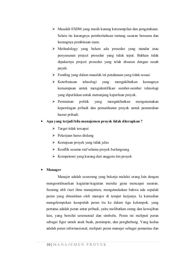 Makalah Manajemen Proyek