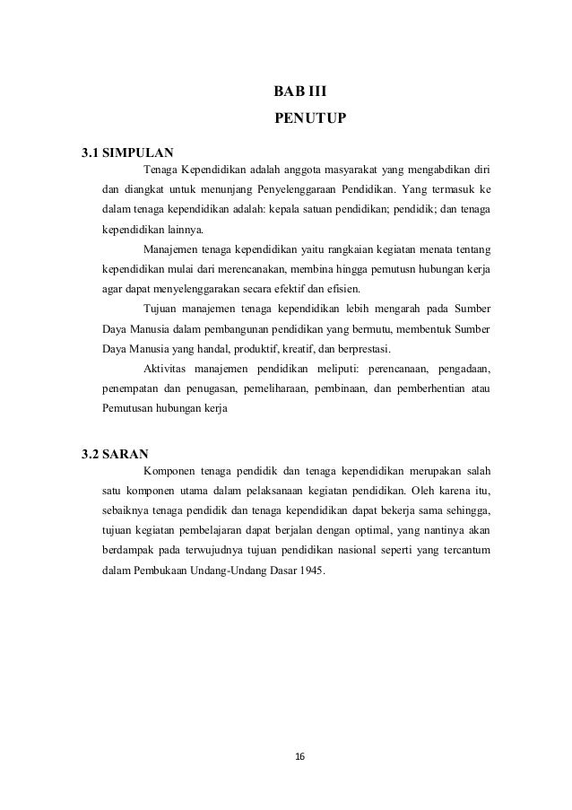 Makalah Manajemen Tenaga Kependidikan