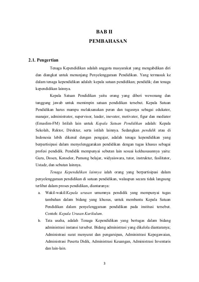 Makalah Manajemen Tenaga Kependidikan
