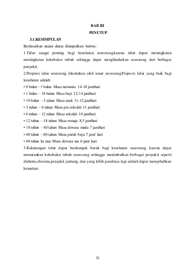 Contoh Laporan Pendahuluan Istirahat Dan Tidur