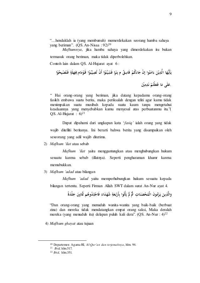 Makalah manthuq dan mafhum