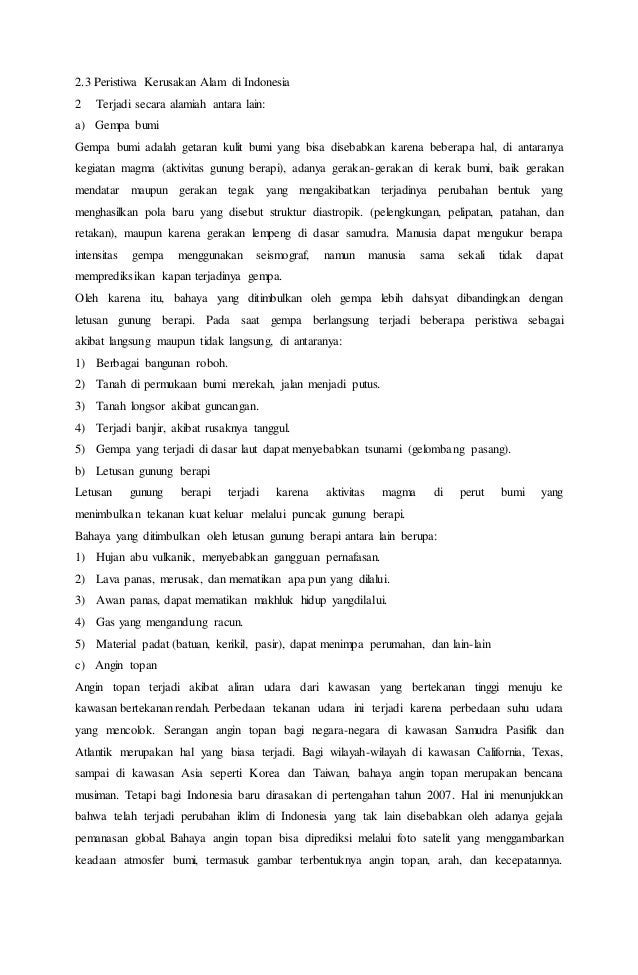 Makalah Masalah Lingkungan Hidup