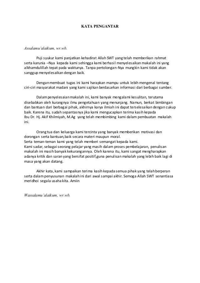 Makalah Masyarakat Madani