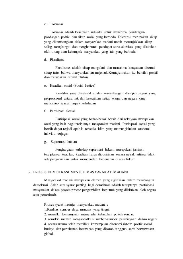 Makalah Masyarakat Madani