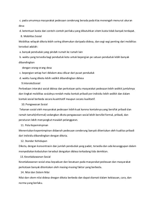 Makalah Masyarakat Perkotaan Dan Pedesaan