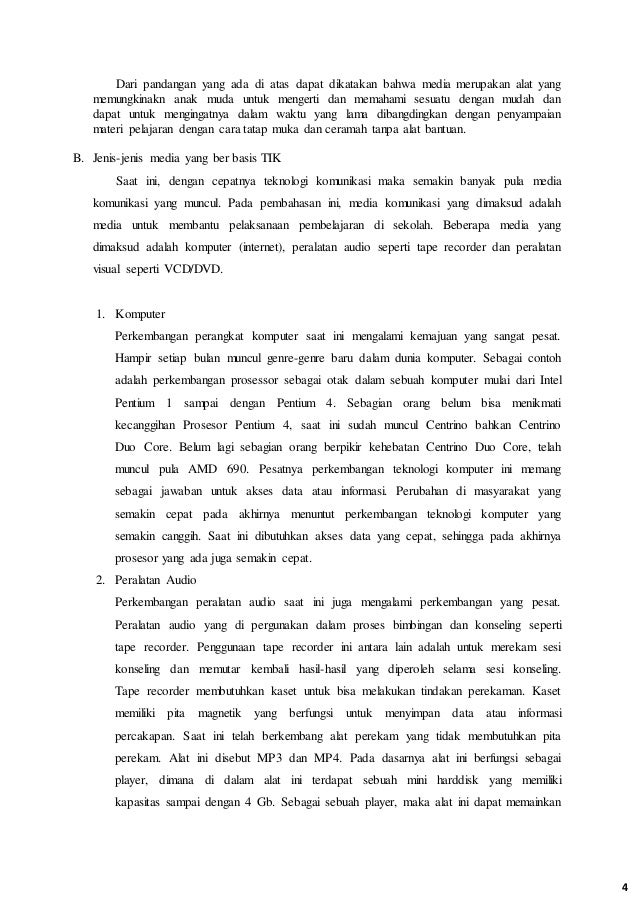 Makalah Media Pembelajaran Berbasis Tik