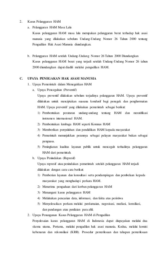 Pelanggaran Ham Hak Asasi Manusia