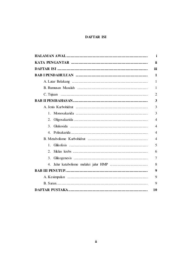 Makalah Metabolisme Contoh Makalah