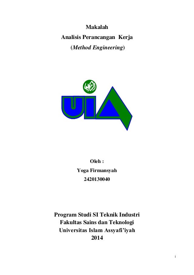 Makalah Method Engineering Teknik Industri