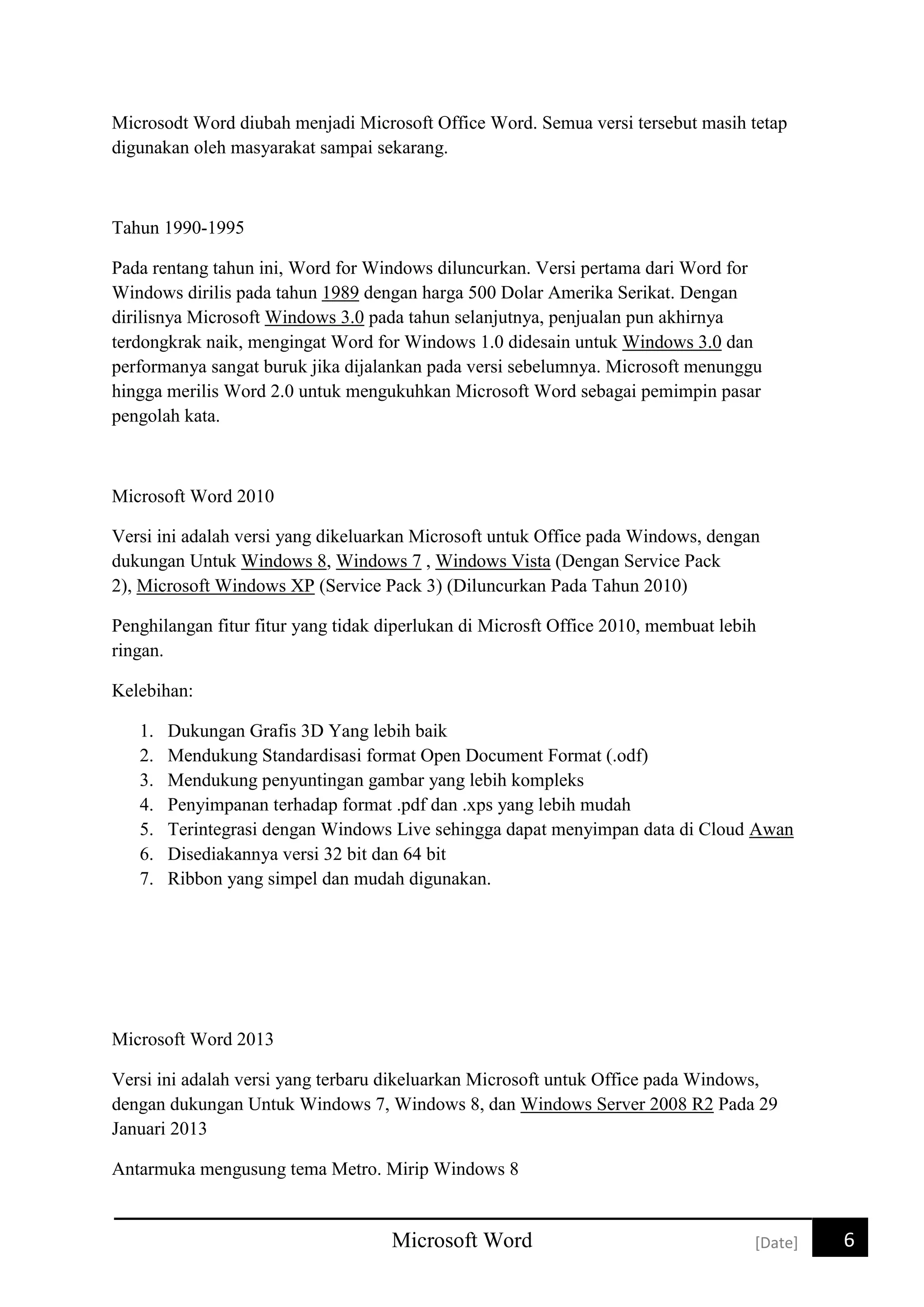 Makalah microsoft word | PDF