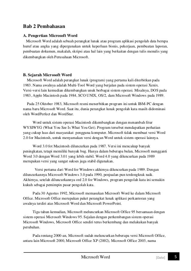 Makalah Microsoft Word