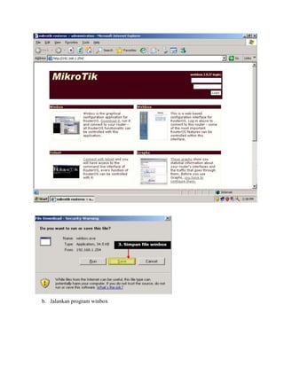 b. Jalankan program winbox

 