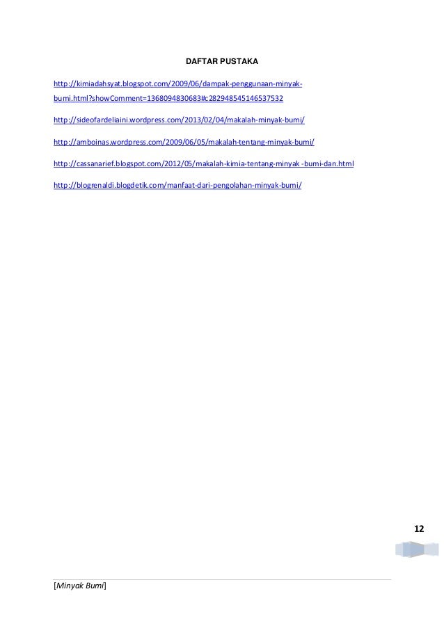 Makalah kimia tentang minyak bumi