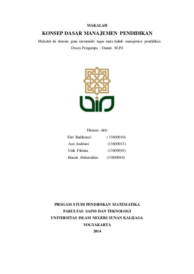 Makalah Mnjmn Pnddkn